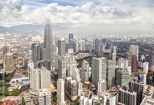 Skyline of Kuala Lumpur, Malaysia.