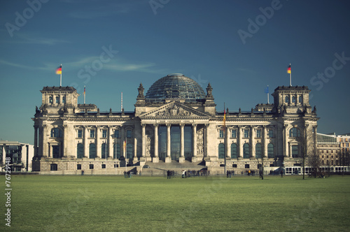 Reichstag, national parliament of Germany, Europe, vintage style