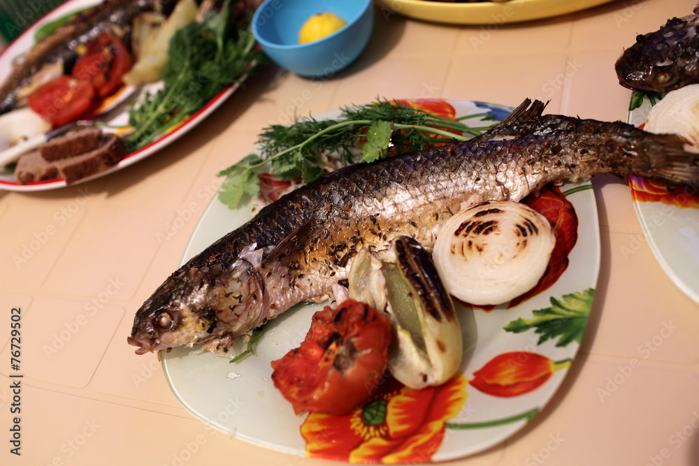 Baked mullet Baked mullet