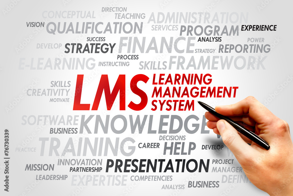 Learning Management System (LMS) word cloud business concept Learning Management System (LMS) word cloud business concept