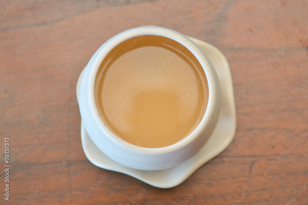 Fototapeta premium hot coffee with milk for drink