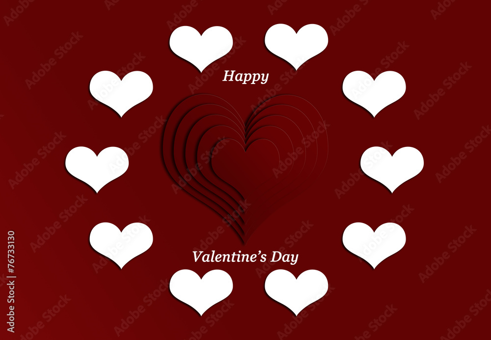 Heart valentine's day abstract background