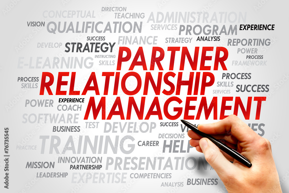 Partner Relationship Management word cloud, business concept Partner Relationship Management word cloud, business concept