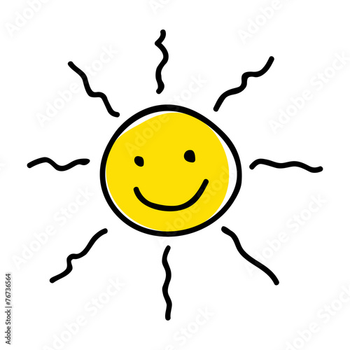 Doodle illustration of a sun
