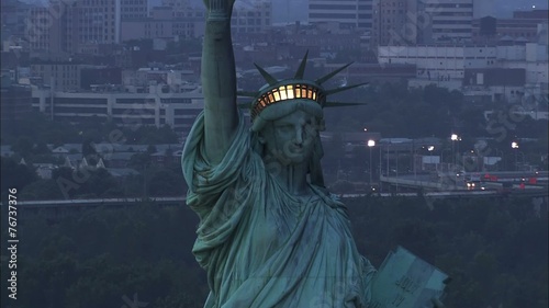 New York Statue Liberty Ocean