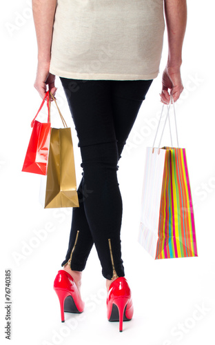 Woman with shopping bags