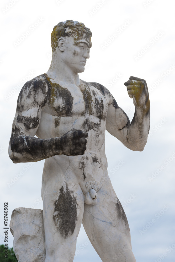Fototapeta premium statue of boxer