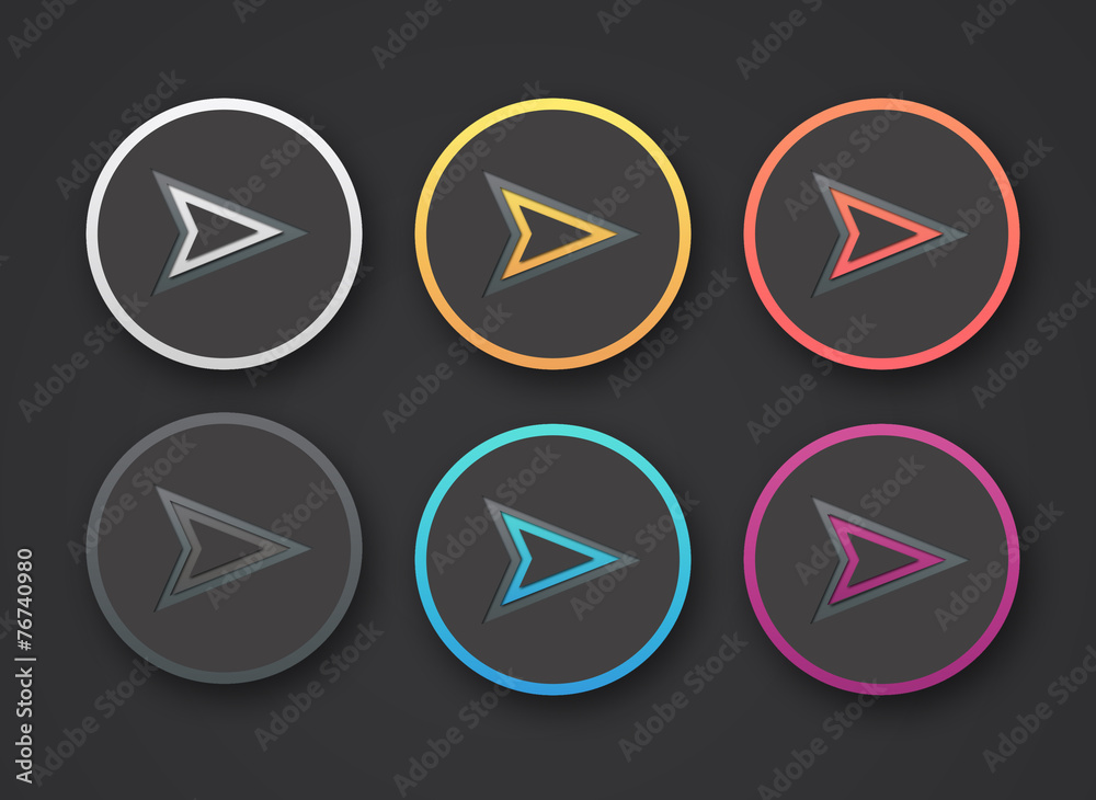 Round web buttons Round web buttons