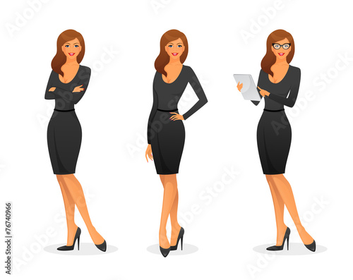 Businesswoman in various poses