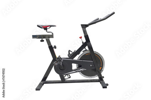 exercise bike isolated on white background