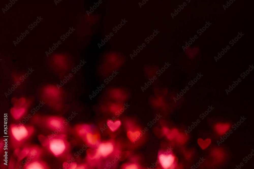 Abstract Valentine's day background with red hearts. Colorful So