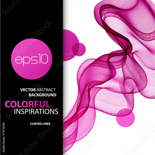 Abstract smoky waves  background. Template brochure design