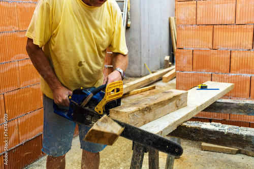 Wallpaper Mural Bauarbeiter auf einer Baustelle Torontodigital.ca