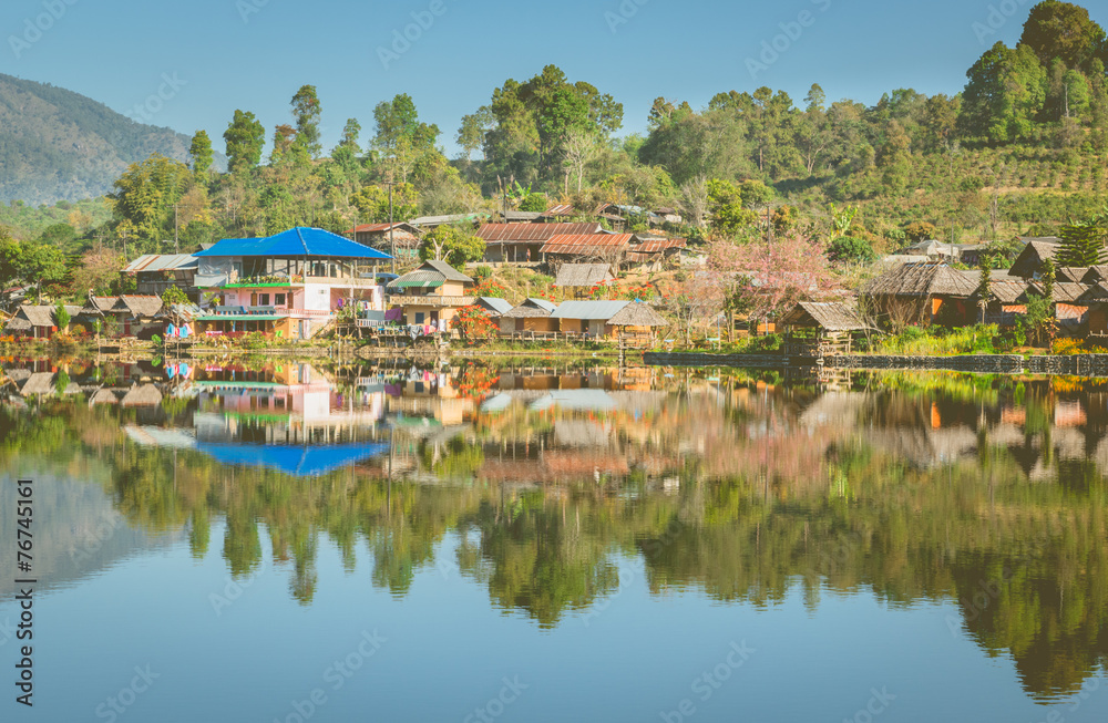 Reflection at  Ban Ruk Thai Reservoir