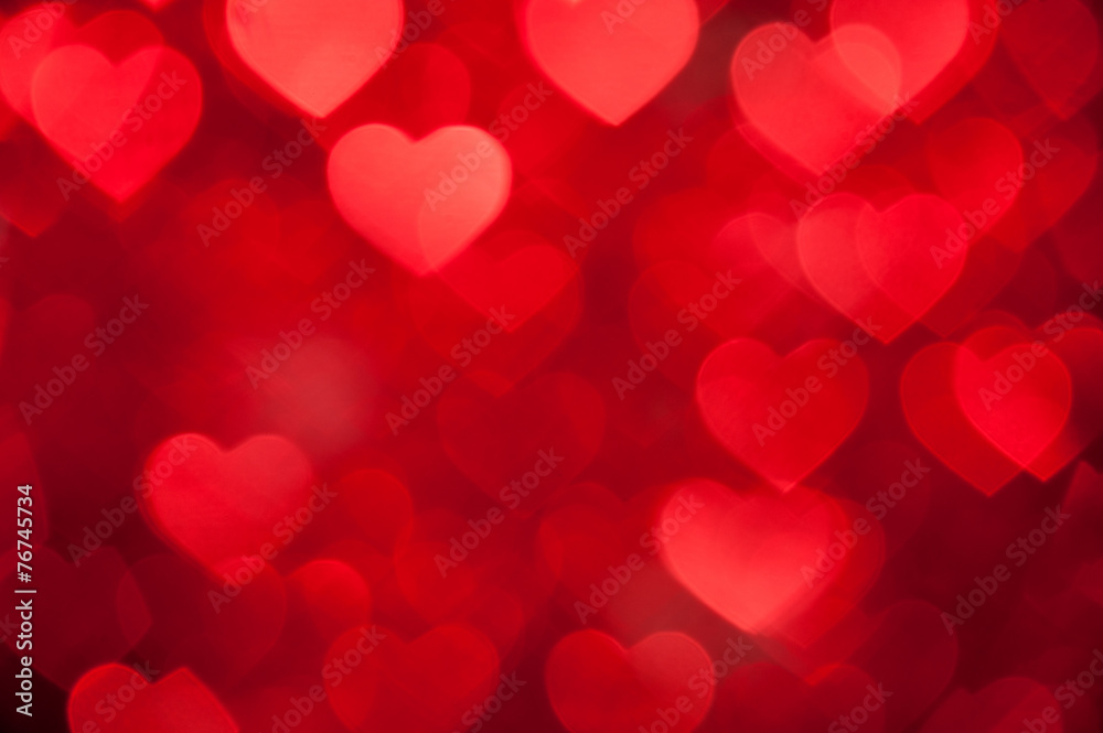 red heart shape holiday background