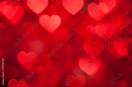 Obraz na plátne red heart shape holiday background