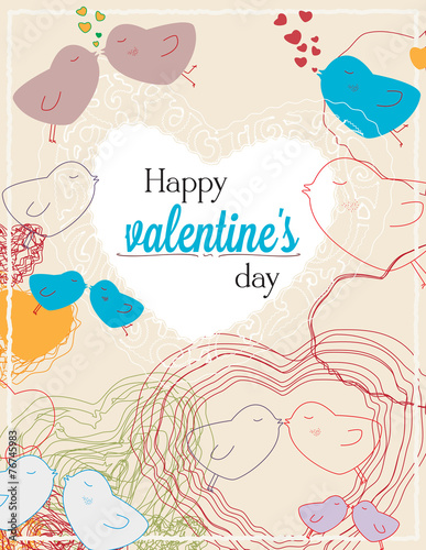Poster for happy valentine's day © vanzyst
