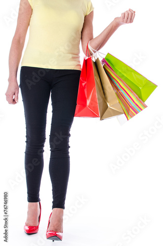 Woman with shopping bags