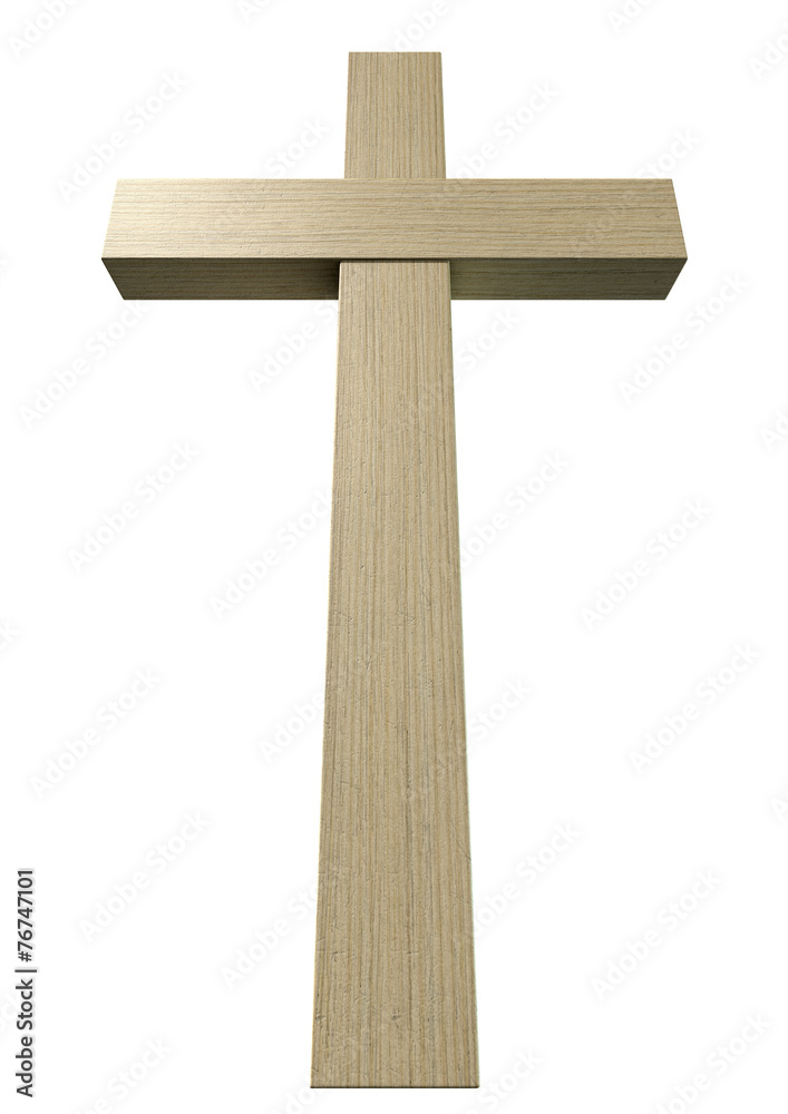 Crucifix On Isolated Background
