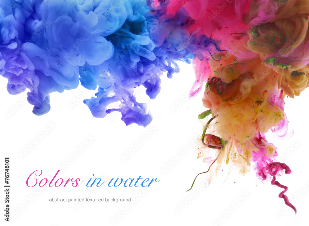 Obraz premium Acrylic colors in water. Abstract background.