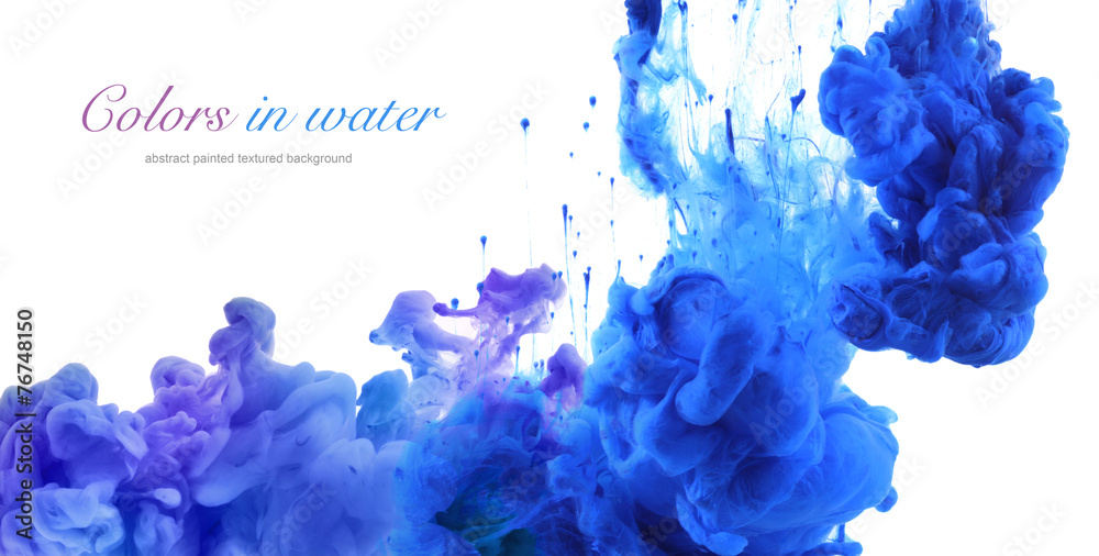 Acrylic colors in water. Abstract background. Acrylic colors in water. Abstract background.