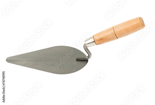 lute trowel on white background photo