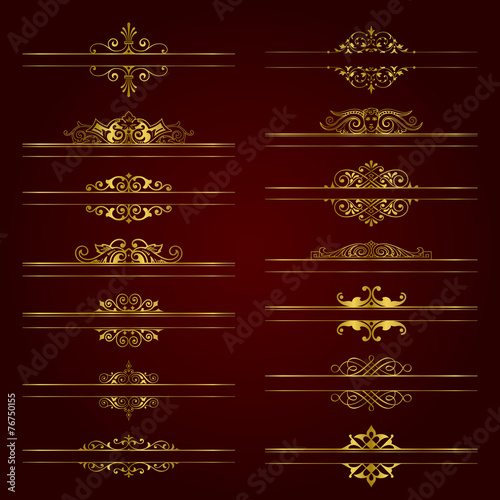 Large collection of ornate headpieces in gold