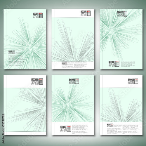 Abstract 3D hexagonal background. Brochure, flyer or report for