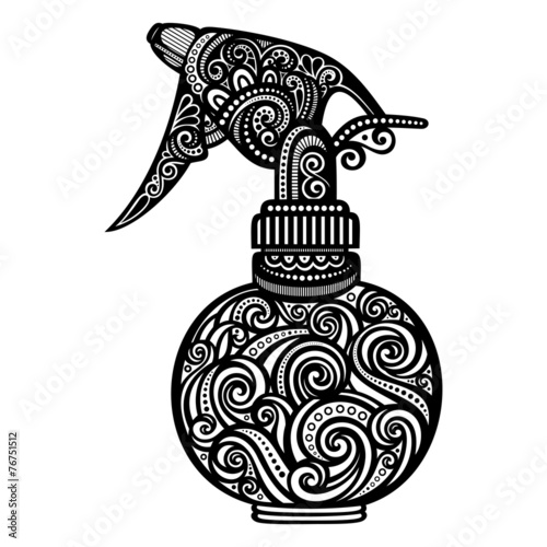 Vector Ornate Pulverizer. Patterned Design
