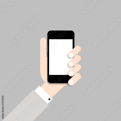 Hand with mobile phone