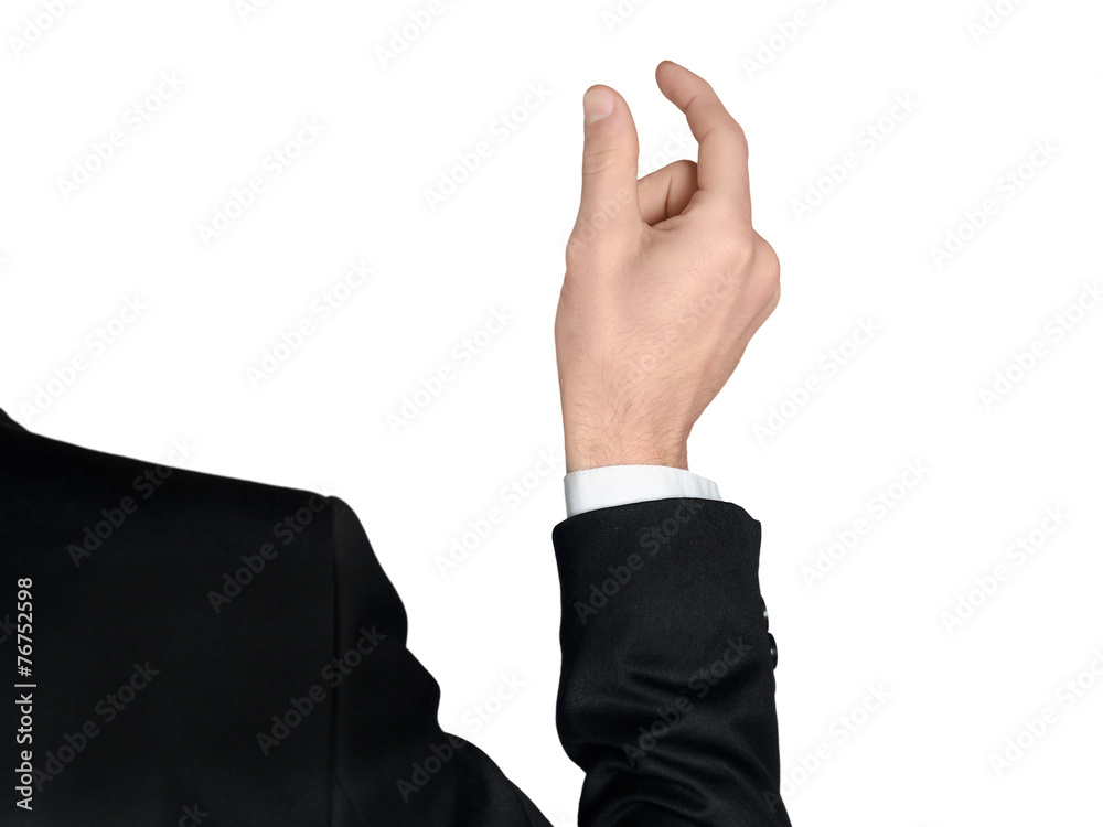 Business man showing something Business man showing something