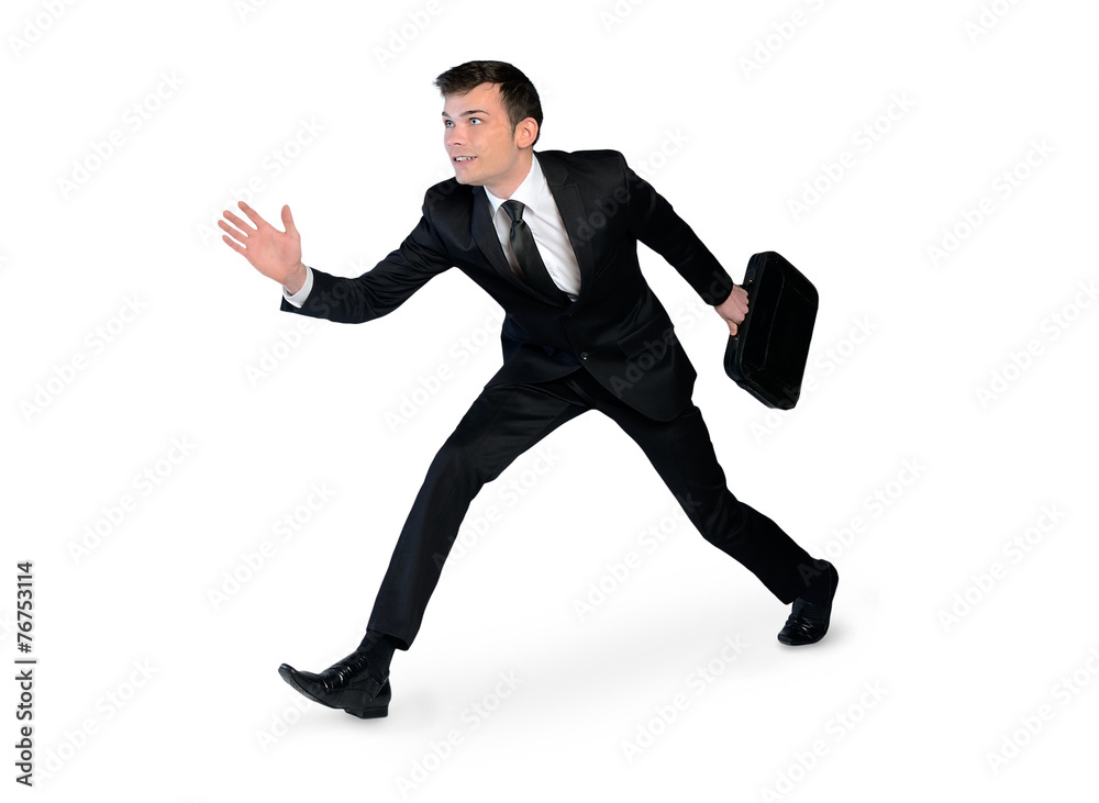 Young business man running Young business man running