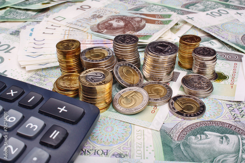 Polish money and calculator