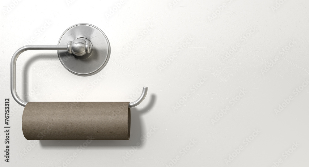 Empty Toilet Roll On Chrome Hanger Empty Toilet Roll On Chrome Hanger