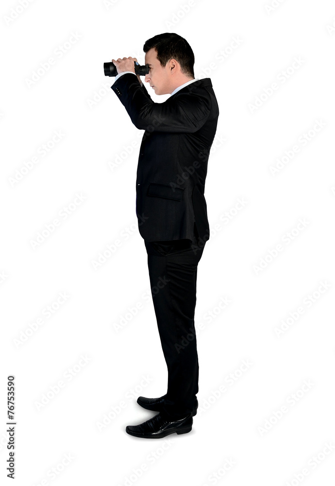 Business man with binoculars Business man with binoculars