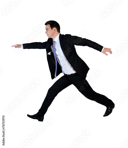 Business man jump