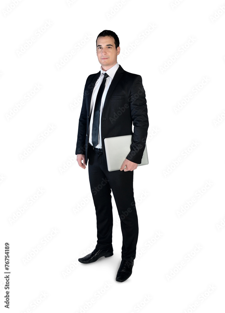 Business man with laptop Business man with laptop