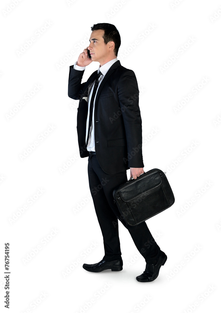 Business man talk phone