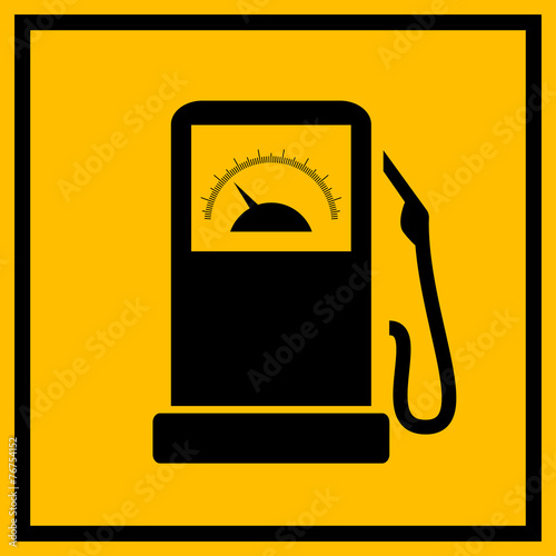 Car fuel station sign