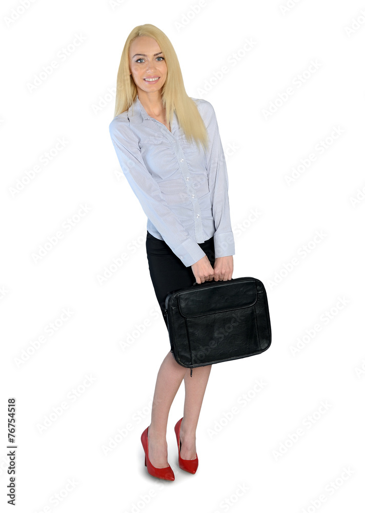 Business woman happy looking camera Business woman happy looking camera