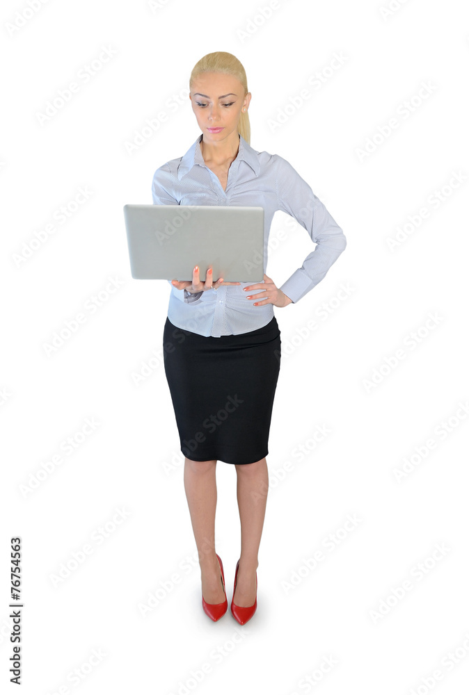 Business woman with laptop Business woman with laptop
