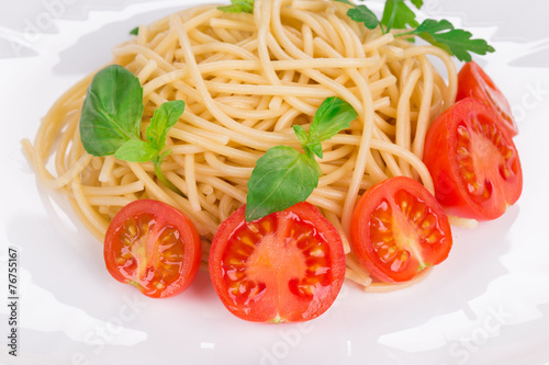 Tagliatelli pasta with tomatoes