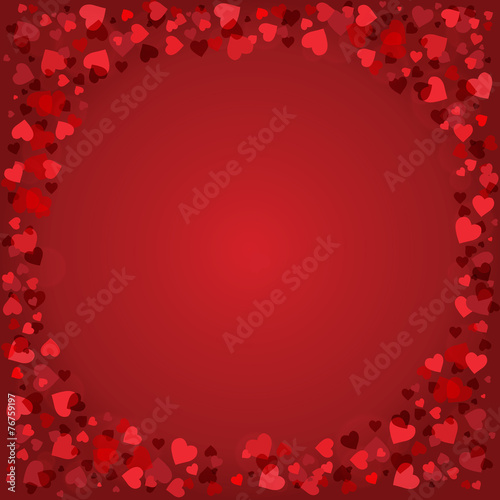 Happy Valentine's day card hearts light vector background