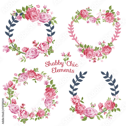 Flower Banners and Tags - for your design and scrapbook