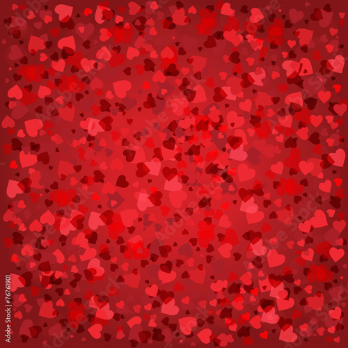 Happy Valentine's day card hearts light vector background
