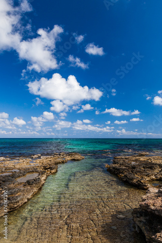 The stone island in the Mediterranean Sea