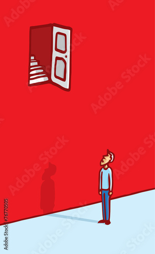 Fail door too far up to reach