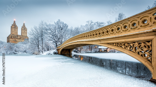 Bow Bridge in Central Park, NYC photo