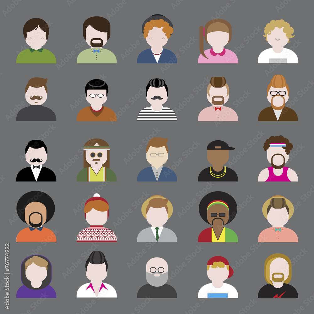 People Diversity Portrait Design Characters Avatar Vector People Diversity Portrait Design Characters Avatar Vector