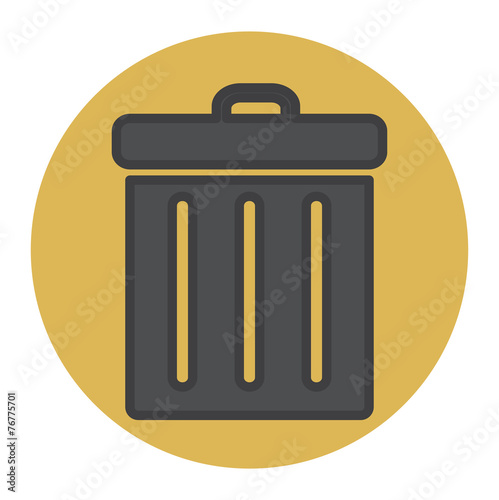 Unwanted Data Computer Trash Waste Icon Vector Concept